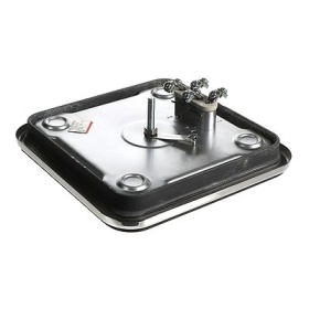 Hot plate dimensions 220x220mm 2600 W 400 V connection 4 screw clamps with spill ring square
