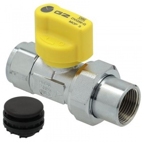 Gas ball valve straight inlet 3/4" IT outlet 3/4" IT DN20 approval DIN-DVGW L 109 mm gas