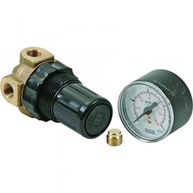 Pressure reduction valve with manometer