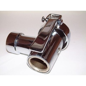 Drain tap thread 1 1/2" nickel silver conical seal with chrome-plated metal handle A 100 mm B1 52 mm
