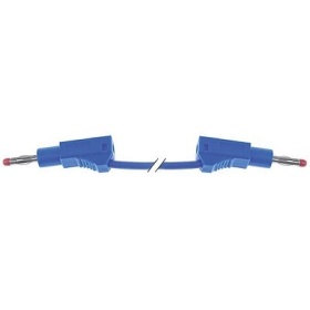 Měřicí vedení ø 4mm modrý L 1000mm 1mm² CAT II 600V 19A materiál kabelu PVC