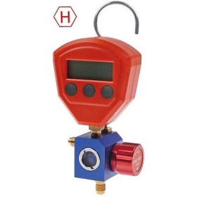 Manometr R22/R134a/R404a/R407c/R502/R410a digital 3 x baterie 1,5 V AAA psi/bar/MPa/kPa