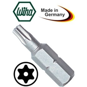 Bit Torx L 25mm s otvorem standardní velikost T25H
