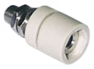 Držák na žárovky přípojka  - objímka KSSV porcelán ø 12mm V 25mm montážní vzdálenost  -mm