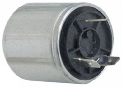 Odrušovací filtr 275V 50/60Hz přípojka Faston samec 6,3 mm hliník ø 38mm V  -mm
