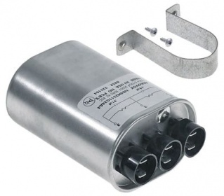 HV kondenzátor 1,05 / 0,15µF 2500V hliník přípojka Faston samec 6,3 mm V 46mm L 108mm W 70mm