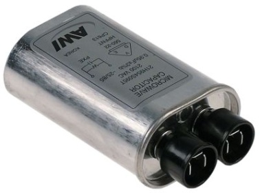 HV kondenzátor 0,95µF 2100V hliník přípojka Faston samec 6,3 mm V 33mm L 88mm W 52mm