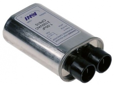 HV kondenzátor 1,05µF 2100V hliník přípojka Faston samec 6,3 mm krabicový kondenzátor