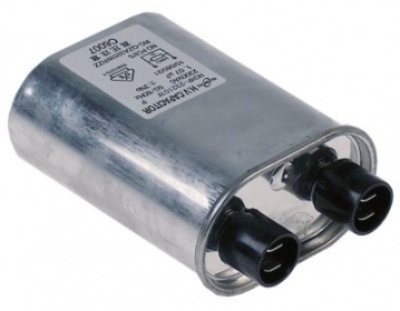 HV kondenzátor 1,07µF 2300V hliník přípojka Faston samec 6,3 mm V 37mm L 98mm W 65mm