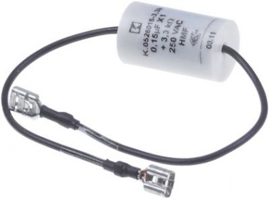 Odrušovací filtr 250V přípojka Faston samec 6,3 mm délka kabelu 100mm typ K.0526015-3,3k