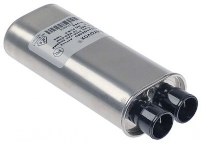HV kondenzátor 1,15µF 2100V hliník přípojka Faston samec 6,3 mm V 32mm L 138mm W 51mm