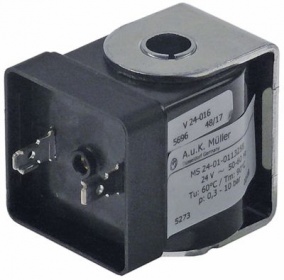 Elektromagnetická cívka 24V ø sedla 8,5mm MÜLLER 50/60Hz rozsah tlaku 0,3-10bar