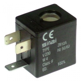 Elektromagnetická cívka ø sedla 10mm 230VAC SIRAI 4VA typ cívky ZB10A 50/60Hz
