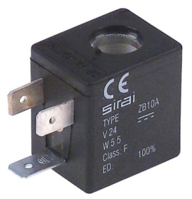 Elektromagnetická cívka 5,5W ø sedla 10mm 24VDC SIRAI typ cívky ZB10A