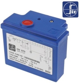 Zapalovací skříňka typ 503EFD elektrody 2 čas čekání 1,5s bezpečnostní čas 10s 7VA 220/240V