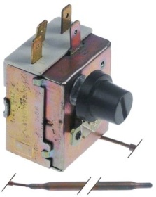 Bezpečnostní termostat teplota vypnutí 140°C 1-pólový 1CO 15A ø čidla 5mm L čidla 125mm