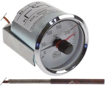 Termostat teplotní rozsah 0-250°C L čidla 60mm ø čidla 6mm 1CO závit M4 kapilára 1500mm