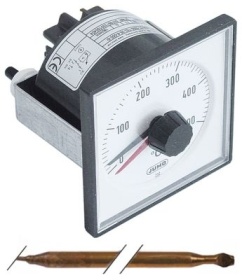 Termostat teplotní rozsah 0-500°C montážní ø 60mm L čidla 150mm ø čidla 8mm 1CO kapilára 1100mm