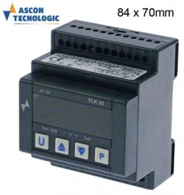 Elektronický ovladač 100-240V montážní rozměry 70x84mm Pt100/TC (J,K)