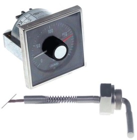 Termostat teplotní rozsah 0-200°C montážní ø 60mm L čidla 58mm ø čidla 6mm 1CO závit M20x1