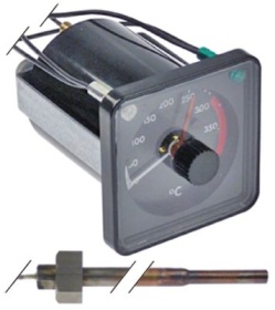 Termostat teplotní rozsah 0-320°C L čidla 265mm ø čidla 8mm 1CO kapilára 1530mm t.max. 320°C 10A