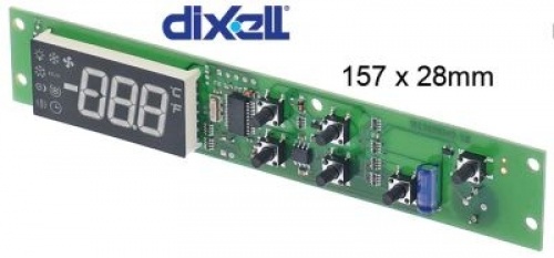 Displej DIXELL DX60 montážní rozměry 157x28mm vestavěná hloubka 20mm  -V napětí  -  -