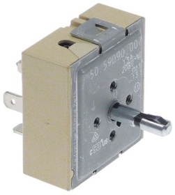 Ovladač energie 208V 13A směr otáčení vlevo ø hřídele 6,4x4,8mm montážní závit M4 jeden okruh