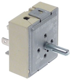 Ovladač energie 120V 13A směr otáčení vlevo ø hřídele 6,4x4,8mm montážní závit M4 jeden okruh