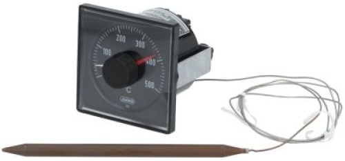 Termostat teplotní rozsah 0-500°C montážní ø 60mm L čidla 140mm ø čidla 8mm 1CO kapilára 1200mm