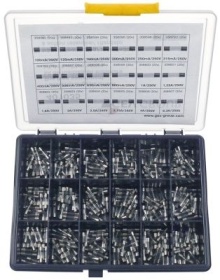 Nabídka jemných pojistek jmenovité 250V pomalý velikosti ø5x20mm 18x20ks