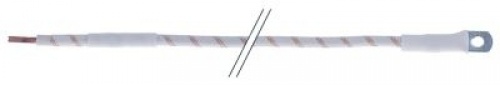 Měděné lanko přípojka kabelové oko ø 4 mm L 1400mm 4mm² izolace skelné vlákno