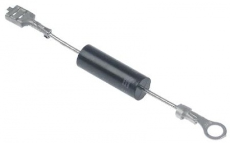 HV dioda typ RG404 přípojka F 6,3 mm / oko M4 délka kabelu  -mm pro mikrovlnné trouby