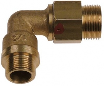 Otočný kloub L 69mm W 57mm T1: M22 T2: 3/4″ pro hlavní plyn schválení bez DVGW kompletní