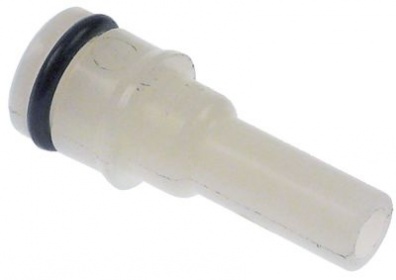 Hadicová přípojka postmix/premix plast ø 10mm bílý S rovné výstup pro nápoje 1/4″ 10mm John Guest