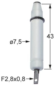 Zapalovací elektroda přípojka F 2,8x0,8mm