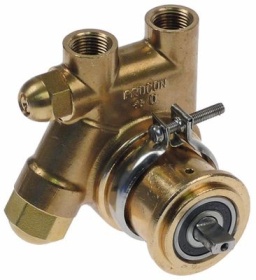 Hlava čerpadla svorková přípojka přípojka 3/8″ NPT mosaz L 82mm s filtrem ø hřídele 4,8x11mm