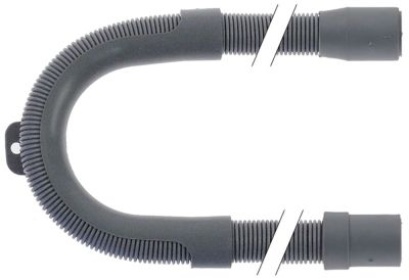 Vypouštěcí hadice DN19 L 1500mm A vnit. ø 19mm B vnit. ø 22mm vnější ø hadice 22mm s držákem