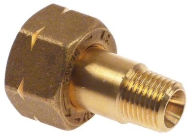 Šroubovací trubková spojka závit 1/4"vnější průměr - 20x14G levý vnitřní průměr