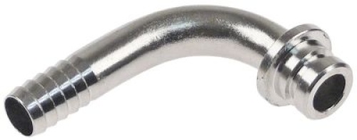 Hadicová přípojka nealkoholické SS pro SHURFLO zahnuté ø kroužku 10mm přípojka 12,7mm