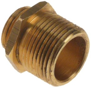 Dvojitá vsuvka závit 1/2″ - 3/4″ mosaz L1 7mm L2 19mm Množství 1 ks