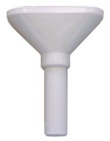 Trychtýř ø 40mm bílý L 210mm pro sifon rozměry 175x86mm