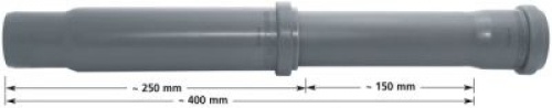 HT teleskopická trubka DN50 šedý L 250-400mm