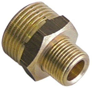Dvojitá vsuvka závit 3/8″ - 3/4″ mosaz L1 12mm L2 12mm Množství 1 ks