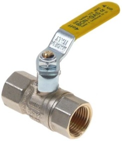 Kulový kohout rovné přívod 1/2" vnitřní závit výstup 1/2" vnitřní závit DN15 schválení DVGW