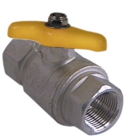 Kulový kohout rovné přívod 1/2" vnitřní závit výstup 1/2" vnitřní závit DN15 schválení DVGW