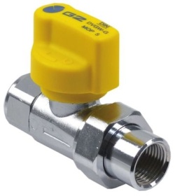 Kulový kohout rovné přívod 1/2" vnitřní závit výstup 1/2" vnitřní závit DN15 schválení DVGW