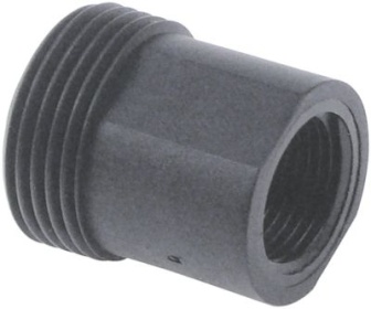 Redukce plast WS 22 s těsněním vnitřní závit 3/8″ vnější závit 3/4″ celková délka 30mm Množství 1 ks