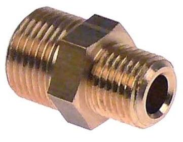 Dvojitá vsuvka závit 1/4″ - 3/8″ mosaz Množství 1 ks