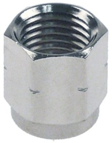 Převlečná matice nealkoholické závit 7/16″-20 poniklovaná mosaz V 16mm WS 14 metrické závit UNF