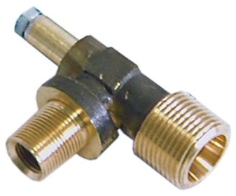 Držák trysky L 61mm M10x1 přívod plynu 1/2″ výstup plynu M14x1